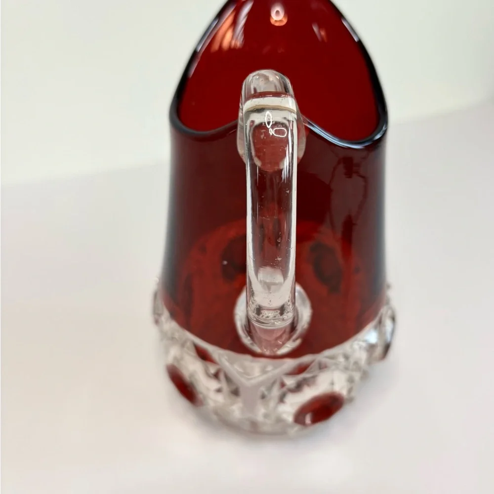 Antique EAPG Ruby Flash Glass Pitcher